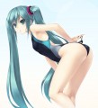初音ミク × 競泳水着/わっちー