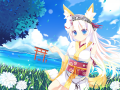 緑と青に白