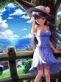 白ワンピ少女/やまるーぷ