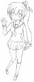 落描きオリジナルイラスト(線画)