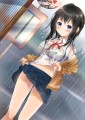 バス停の濡れた女子高生