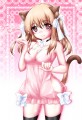 うー　にゃー　(ノ´ω｀)ノ　みこさんの線画塗ってみました