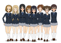 皆仲良し軽音部☆　【フリー素材】