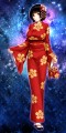 和服の星白閑