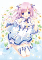 ひまわりと夏の少女