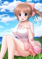 海風に当たるえみちゃん