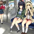 休日、冬の電車内にて。