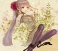 薔薇の髪飾りの女の子